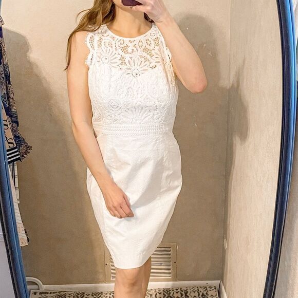 Lilly Pulitzer Sharice Stretch Stretch Shift Dress White - Picture 10 of 10